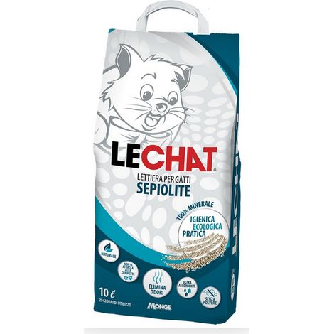 Monge LeChat Cat Lettiera Sepiolite - Sacco 10 Lt - Lettiere (1/2)