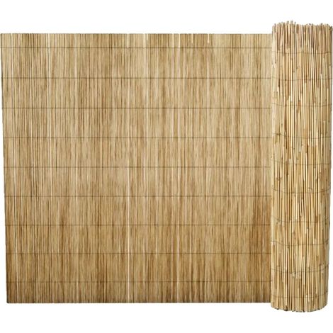 Clôture de jardin, Matériau en roseau, 100 cm x 1000 cm, Convient pour les terrasses, Offre de l'intimité, Esthétique naturelle (1/5)