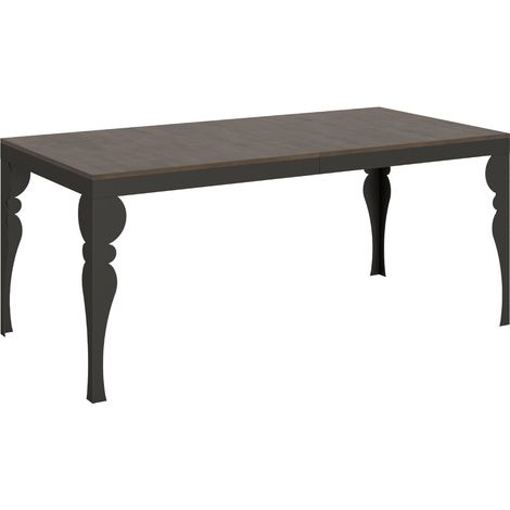 Table extensible pieds acier anthracite Torza evolution 4 pieds 160 Ă 420 cm-Marron-4 pieds-160 Ă 420 cm (1/5)