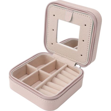 Boîte de rangement pour bijoux de voyage, petit format, multifonctionnelle, type 3, pour boucles d'oreilles, bagues et accessoires pour cheveux. (1/5)