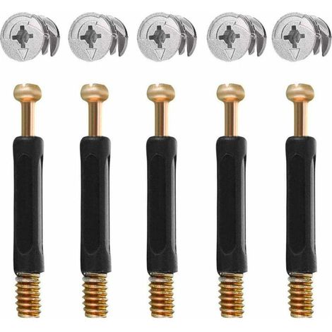 50PCS Connecteur Pour Meubles Pièces de Raccordement de Meubles et Roue Excentrique Alliage de Zinc Ferrure d'Assemblage 16mm (1/5)