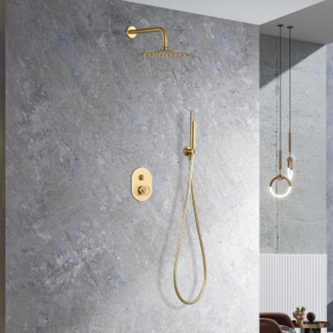 IMEX - columna ducha empotrada con grifo oro (1/5)