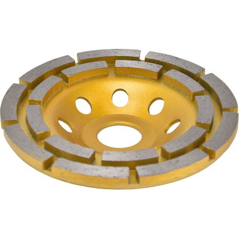 Doppelreihige Diamant-Topfschleifscheibe für Beton, Granit, Stein und Marmor – 115 mm Schleifscheibe (1/5)
