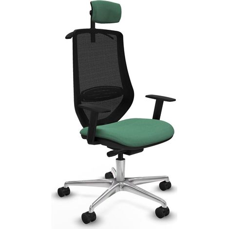 Piqueras y Crespo D086N2H Chaise de bureau vert émeraude (1/3)