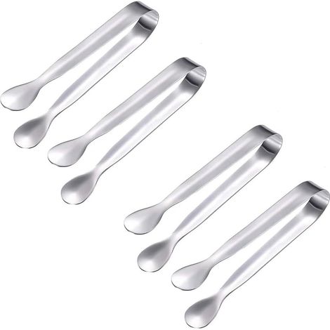 Lot de 4 Pince a Glacon en Acier Inoxydable Petite Pince a Sucre Pince de Service pour Bar a Bonbon Candy Bar Gadget Cuisine Pince Grille Pain Pince Barbecue Pince Plancha Accessoires de Fete (1/5)
