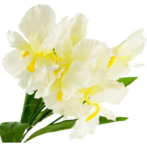 08357-B BOUQUET DI IRIS BOUQUET DI IRIS ARTIFICIALI BIANCO 7 PEZZI FIORI ARTIFICIALI IRIS