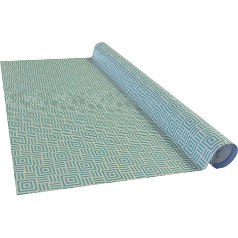 Papier adhésif Motif rétro Turquoise 45 cm x 2 m, Épaisseur 95μ Film autocollant pour meuble et cuisine, film décoratif, papier peint PVC sans phtalates Fabriqué en UE (1/5)