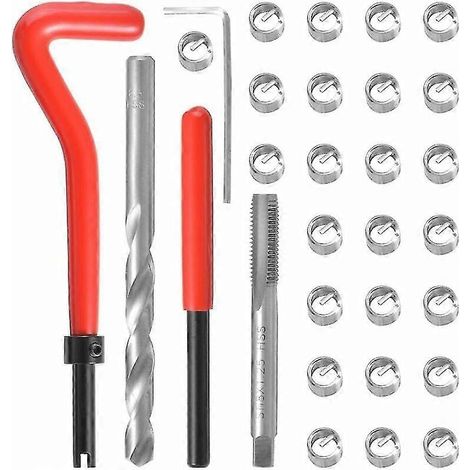 Kit d'inserts filetés M8 x 1,25 mm, 30 pièces - réparation de filetages métalliques (1/5)