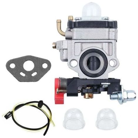 Carburateur Compatible avec Walbro Type WYJ 26cc-33cc Débroussailleuses et Tondeuses à Gazon avec Entretoise de Pompe Primaire Ensemble de Tuyaux de Carburant Déplacement par Poweka (1/5)