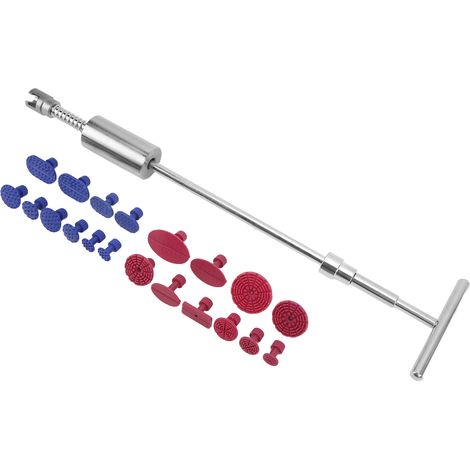 Ce kit de réparation de bosses de voiture comprend un extracteur universel réglable en forme de T, adapté aux motos, aux réfrigérateurs et aux machines à laver. (1/5)