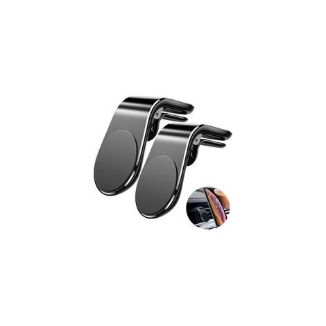 Support Téléphone Voiture,(2 PC) Support Téléphone Voiture Magnétique Support de Téléphone Universel avec Prise d'air pour Voiture,Compatible avec iPhone XR/XS Max,Samsung Huawei et GPS (1/5)