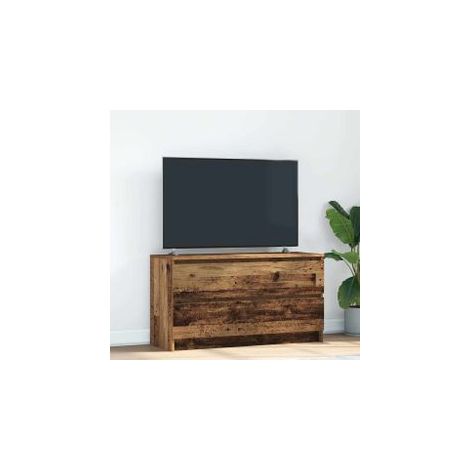 Meuble TV vieux bois 100x35x54 bois d'ingénierie (1/5)