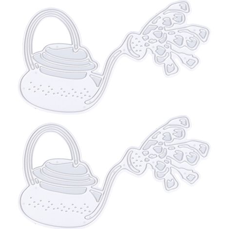 2 pièces Arrosoir en métal pour découpe, motif pratique et simple, cadre de gaufrage DIY pour scrapbooking (1/5)