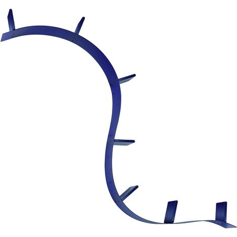 Bibliothèque Flexible, 7 Serre-Livres (320cm), Bleu Cobalt (1/5)