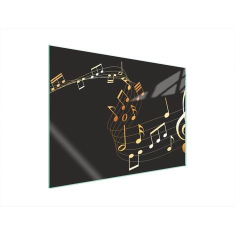 PIASTRA PROTETTIVA IN VETRO PER STUFA 70x52 MUSIC (1/5)