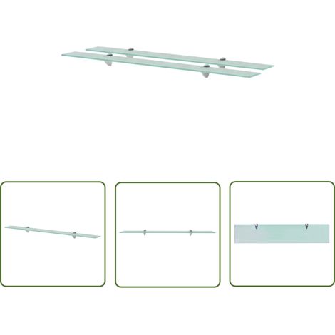 The Living Store Schweberegale 2 Stk. Glas 100x20 cm 8 mm - Wandregal - Glasregal - Modernes Regal - Badezimmerregal - Dekoratives Regal (1/5)