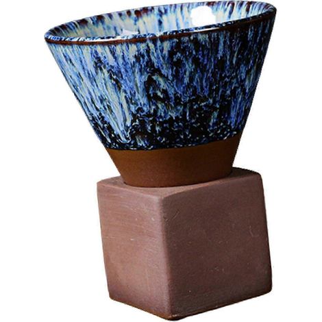 Keramik-Teetassen, japanisches Teetassenset, Espressotasse, Porzellan-Kaffeetassen-Blue (1/5)
