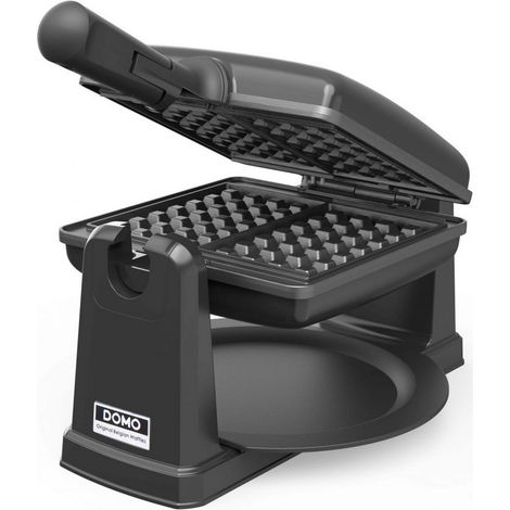 Gaufrier rotatif DO9224W – 180° – Revêtement anti-adhésif – Poignée cool-touch – 2 gaufres – Plateau ramasse-miettes – Domo