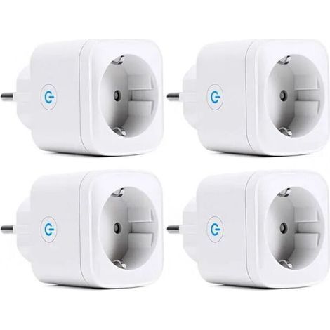 Multiprise Connectée - 4 Prises - Compatible Alexa et Google Home - Étanche IP44 - Type F