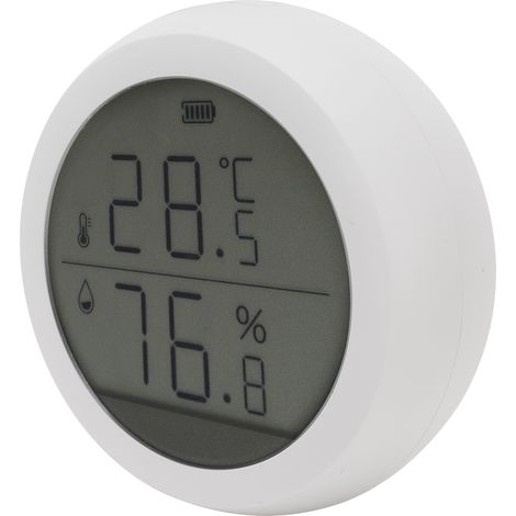 Temperatur- und Feuchtigkeitssensor mit LED-Anzeige, intelligentes Gerät für Zuhause und Büro (1/5)