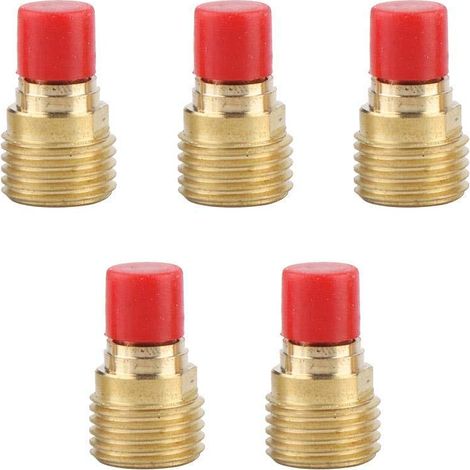 Lotto di 5 corpi pinza per lente a gas – 45V44 2,4 mm (3/32") – torcia TIG WP-9/20/25 – rame