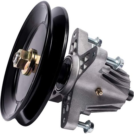 Rasenmähermessermotor - 6-Punkt-Montage mit Riemenscheibe, 4 Gewindebolzen und Kunststoff-Endkappen, Aluminium und Eisen ABC12 - Kompatibel mit Cub Cadet MTD LTX1040/EZT/RZT und 42"-Modellen (ab 2010) (1/5)