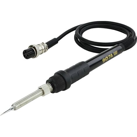 Punta saldante di ricambio, in rame conduttivo, lunga 20 cm, compatibile con Mlink S2-H2-H3+ Mod-907A, potenza 60W, punta fine.