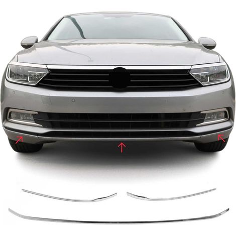 Moulure de Grille de Calandre Compatible avec VW Passat 3G B8 Variant 2015 à 2019, Garniture Baguette de Calandre en Acier Inoxydable Argent (1/5)