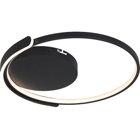 Lustre LED rond V-TAC 50W à intensité variable, avec télécommande, noir, réf. 24179 (1/5)