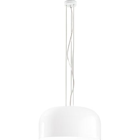 Suspension En Verre Blanc Opale Et Métal Peint Diamètre 50 Cm, Culot E27, Style Moderne Et Minimaliste Pour Intérieur, Classe I - Parenz (1/3)