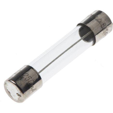 Cartouche fusible RS PRO, 250mA, 6.3 x 32mm, Type T, 250V c.a.