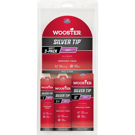 Wooster Silver Tip - Paint Brush Set - 3 Pack