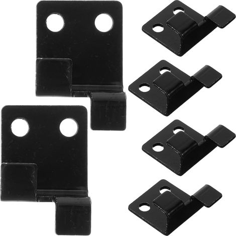 Lot de 6 supports muraux en acier inoxydable noir assurant (1/5)
