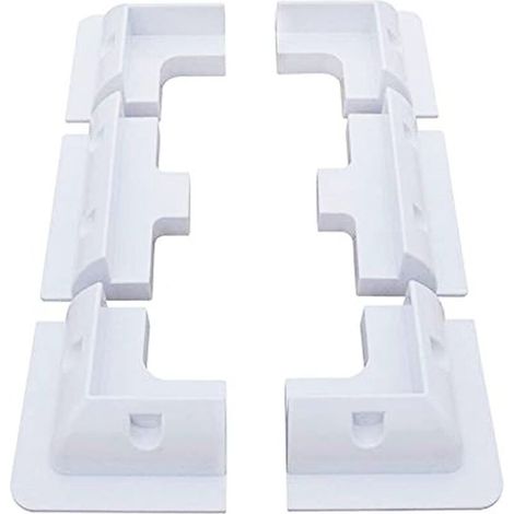 Lot de 6 supports de panneau solaire en ABS pour panneaux solaires, kit de support d'angle sans perçage pour toits de camping-car, caravanes, véhicules, camping-cars, abris de jardin, garages (1/5)