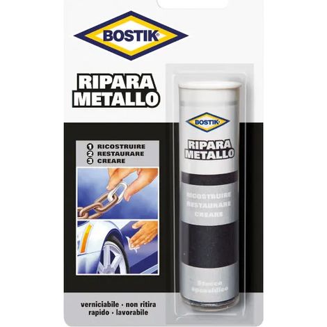 Bostik grey metal repair epoxy putty stick