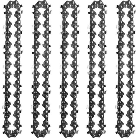 Lot de 4 chaînes de tronçonneuse 4 pouces – 28 maillons – Acier durci pour coupe précise – Compatible mini tronçonneuses électriques