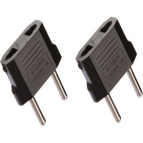 Adaptateur secteur - - Lot de 2 - USA/Japon/Chine vers France - Norme CE - 250V/3A