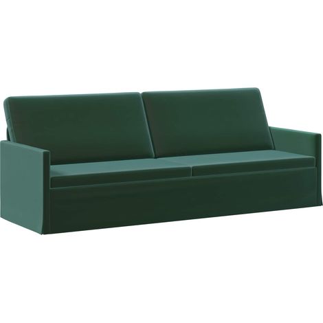 3 Seater Sofa Dark Green 220 x 81 x 82 cm Velvet vidaXL (1/5)