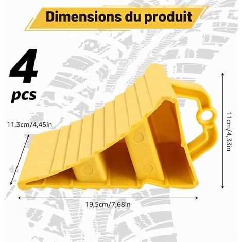 Plastic Wheel Chock for Camper Trailer with Handle Brake Chocks for Trailer, Car, Motorhome (1/3)