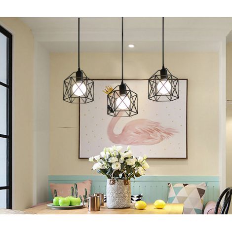 Suspension de style nordique pour restaurant, style industriel minimaliste moderne, suspension rétro créative et personnalisée pour comptoir de bar, petite suspension pour chambre ou couloir, plaque d (1/5)