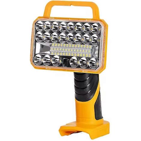 Lampe de travail LED 18 W 2000 lm, 3 modes de luminosité, pour batterie Li-Ion Dewalt (batteries non incluses) (1/5)
