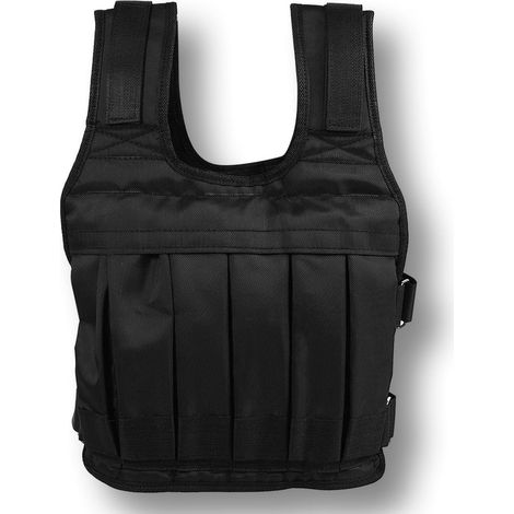 Gilet Lesté Réglable Gilet De Musculation 50 Kg Veste D'entraînement Tissu Oxford Absorption des Chocs pour Les Athlètes De Musculation (1/5)
