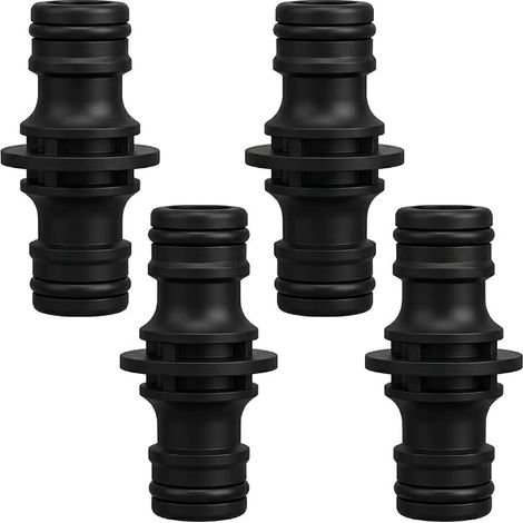 4 Pièces Raccord Tuyau d'Arrosage 1/2 Pouce, Raccord Double Tuyau d'Arrosage Double Mâle pour Rallonge, Connecteur Tuyau Arrosage et Adaptateur Universel pour Jardin et Agriculture (1/5)