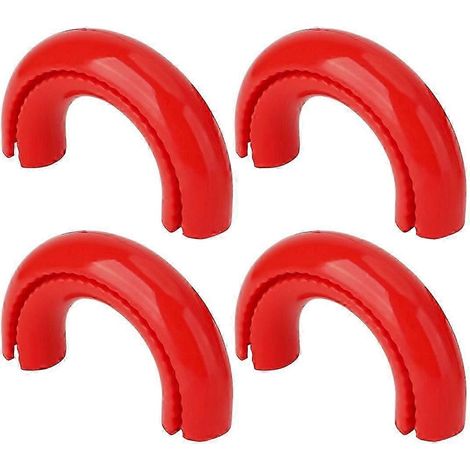 Cache-crochet d'anneau en D rouge pour remorque, cache-crochet de dépanneuse, plastique, compatible avec les véhicules de 2004 à 2024, lot de 4 (fdq) (1/5)