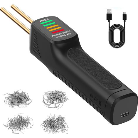 Pistolet à Souder Plastique sans Fil et Rechargeable USB, Outil de Soudure et Découpe Thermique pour Plastique, Bâche, Nylon, Chauffe Rapide, Portable pour Réparations (1/5)
