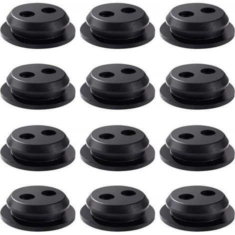 Tappi in gomma per guarnizioni di tubi del carburante, manutenzione di attrezzature da giardino, set da 12 pezzi, universalmente compatibili, neri (1/5)