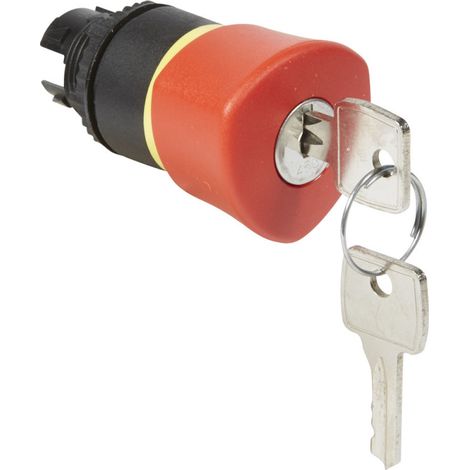 tête non lumineuse coup de poing arret d'urgence pousser / tourner - a clé