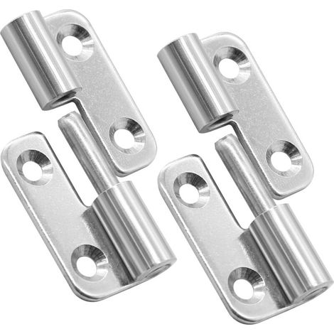 2er-Set Edelstahlscharniere mit Rechtsaushängung, 1,5 Zoll, abnehmbar, mit Schiebegelenk, für kleine Flaggen, mit Schrauben (1/5)