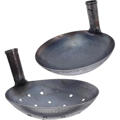 2pièces Lot de Louches Métal avec Outils De Nettoyage De Vase Et Déchets De Plage Tamis à Terre pour Jardinage (1/5)