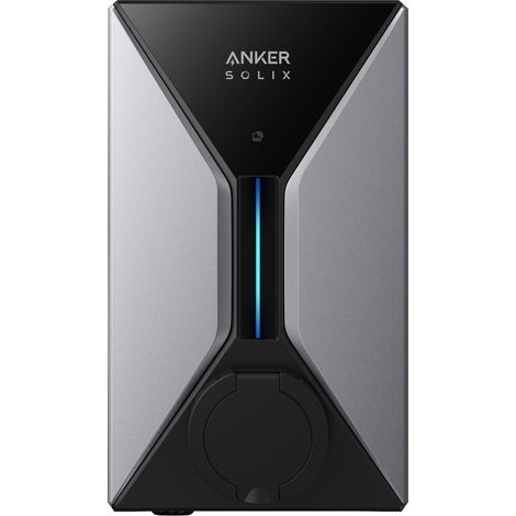 Anker – Borne de recharge intelligente 22 kW – Monophasée et triphasée – Wi-Fi et Bluetooth – Protection IP55 – Installation intérieure et extérieure